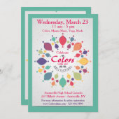 Holi Festival Invitation (Devant / Derrière)