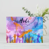 Holi Festival Party Invitation (Debout devant)