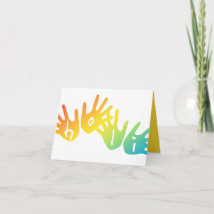 holi handen feestdagen kaart
