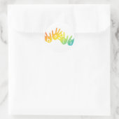 holi handen ronde sticker (Tas)