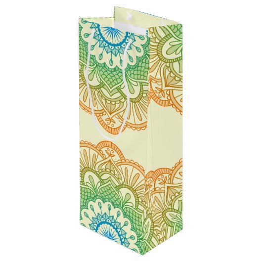Holi Mandala Wijn Cadeautas (Achterkant Gekanteld)