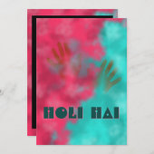Holi Powder et Hands Invitation (Devant / Derrière)