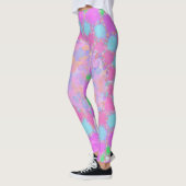 Holi verf splash bloemige rangoli leggings (Links)