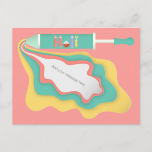 Holi Water Sprayer Papercut Briefkaart