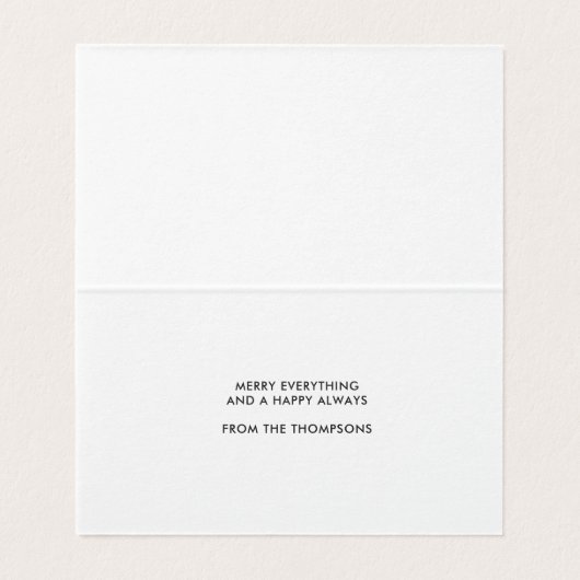 HOLI-YAY! Fun Script Gold Holiday Kaart (Binnenkant ongevouwen)