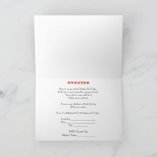 HolidaayTea Party Invitation (Binnen)