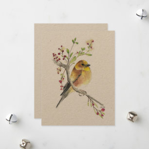 Holiday American Goldfinch Bird Feestdagenkaart