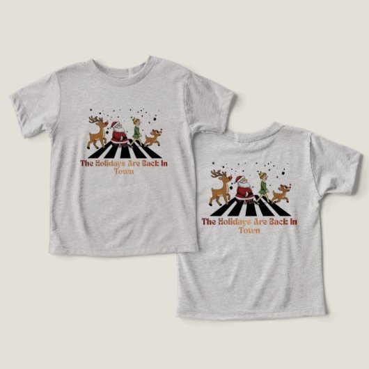 Holiday Are Back Town Santa Elf Reindeer Crosswalk (Design Recto & Verso)