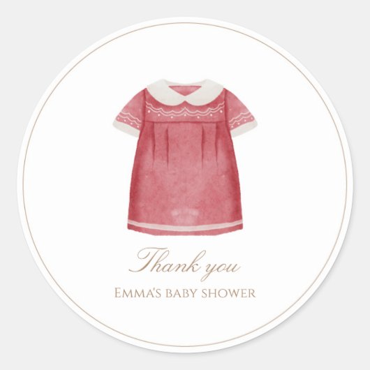 Holiday Baby Shower Round Sticker (Voorkant)