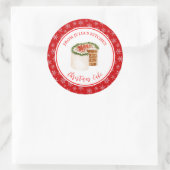 Holiday Baking Christmas Cake Ronde Sticker (Tas)