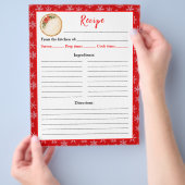 Holiday Baking Christmas Pie Recipe Page Flyer (Hand)
