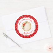 Holiday Baking Christmas Pie Ronde Sticker (Envelop)