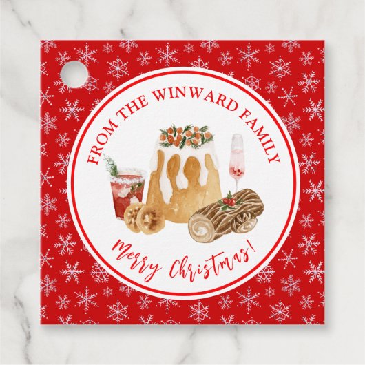 Holiday Baking Christmas Pudding Bedankjes Labels (Voorkant)