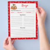 Holiday Baking Christmas Pudding Recipe Page Flyer (Hand)