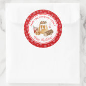 Holiday Baking Christmas Pudding Ronde Sticker (Tas)