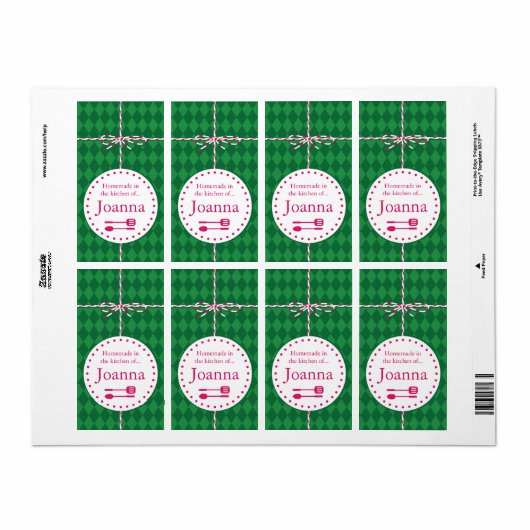 Holiday Baking Label (Full Sheet)