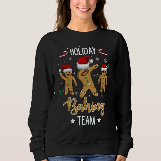 Holiday Baking Team Christmas Dabbing Gingerbread Trui (Voorkant)