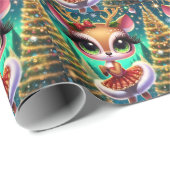 Holiday Ballet Reindeer Star Cadeaupapier (Rol Hoek)