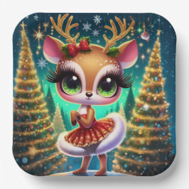 Holiday Ballet Reindeer Star Papieren Bordje