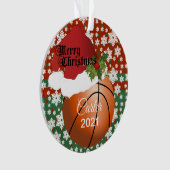 Holiday Basketball | DIY-naam Ornament (voorkant)