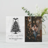 Holiday Bat Tree Feestdagenkaart (Staand voorkant)