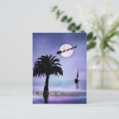 Holiday Beach Sailboot met Santa Briefkaart (Staand voorkant)