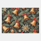 Holiday Bells, Decorative Christmas Pattern, Inpakpapier Vel (Voorkant 3)