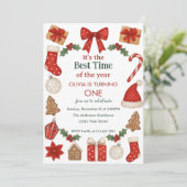 Holiday Birthday Invitation | Winter Celebration (Debout devant)