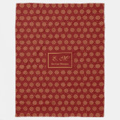Holiday Blanket Luxury Red Gold Custom Keepsake Fleece Deken (Voorkant)