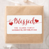 Holiday Blessings Red White | Adres Etiket (Insitu)