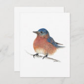 Holiday Blue Bird Feestdagenkaart (Voorkant / Achterkant)