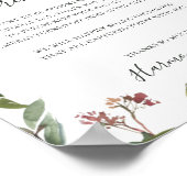 Holiday Botanical | White Unplugged Ceremony Poster (Hoek)