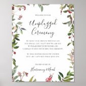 Holiday Botanical | White Unplugged Ceremony Poster (Voorkant)