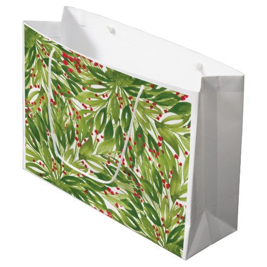 Holiday Bouquet Gift Bag Groot Cadeauzakje (Voorkant Gekanteld)