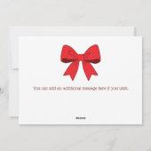 Holiday Bow Feestdagenkaart (Achterkant)