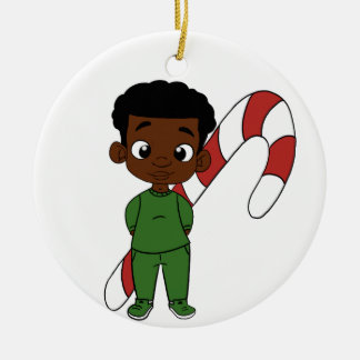 Holiday Boy Chocolate Keramisch Ornament