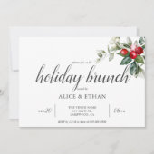 Holiday Brunch Berry Invitation Feuille (Devant)