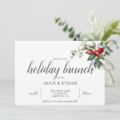 Holiday Brunch Berry Invitation Feuille (Debout devant)