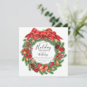 Holiday Brunch | KerstBrunch Chic Floral Kaart (Staand voorkant)