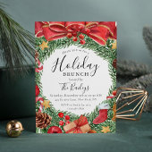 Holiday Brunch Kerstwinter Chic Floral Kaart