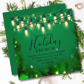 Holiday Brunch met Kerstmis Brunch Chic Floral Kaart