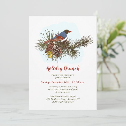 Holiday Brunch Uitnodiging (Staand voorkant)