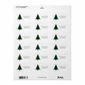 Holiday Buffalo Check Christmas Tree Étiquette de (Feuille entière)