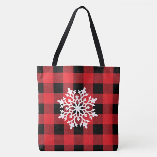 Holiday Buffalo Plaid Canvas tas (Voorkant)