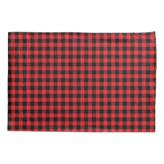 Holiday Buffalo Plaid Pillowcase Pair Kussensloop (Achterkant-Links)