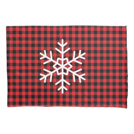 Holiday Buffalo Plaid Pillowcase Pair Kussensloop (Voorkant-Links)