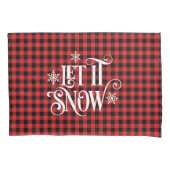 Holiday Buffalo Plaid Pillowcase Pair Kussensloop (Voorkant-Links)