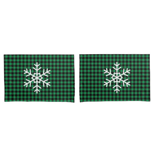 Holiday Buffalo Plaid Pillowcase Pair Kussensloop (Voorkant-Set)