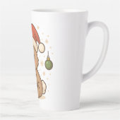 Holiday Bunny in Santa Hat Latte Mok (Rechts)