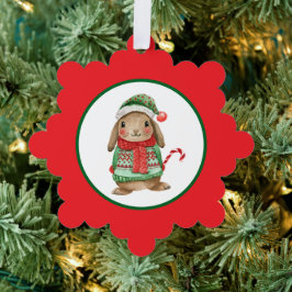 Holiday Bunny Ornament Kaart